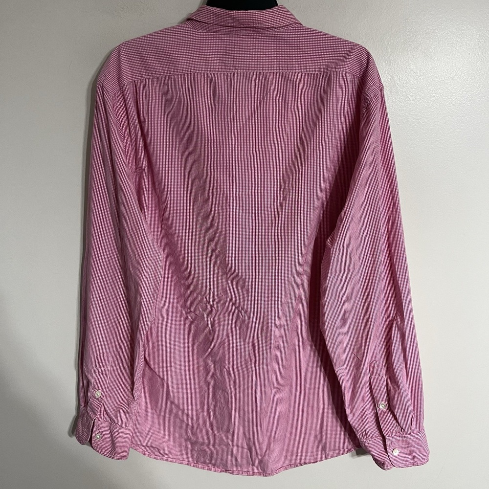 VTG Ralph Lauren Shirt Mens Polo Jeans Button Down Gingham Plaid Pink White XXL - Picture 11 of 11